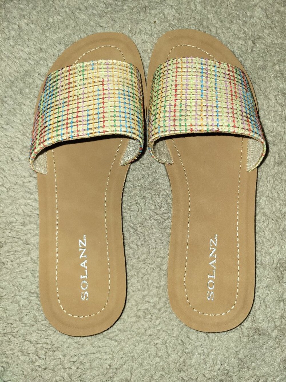 Solanz Efron Slides Multicolor Women's Size 8M New Unused
